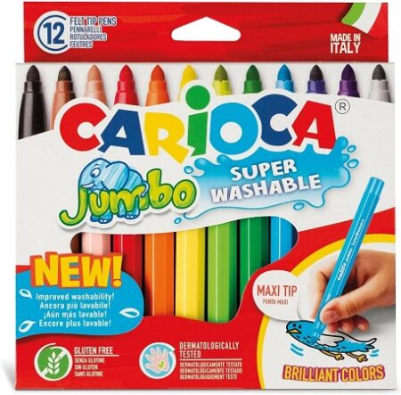 ΜΑΡΚΑΔΟΡΟΙ CARIOCA JUMBO ΧΟΝΤΡΟΙ 12 ΤΕΜ 40569