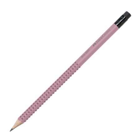 FABER CASTELL ΜΟΛΥΒΙ GRIP ΡΟΖΕ SHADOW ΜΕ ΓΟΜΑ 217237