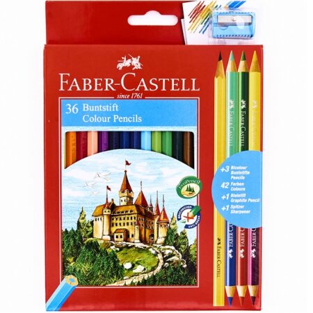 FABER CASTELL ΣΕΤ 36 ΞΥΛΟΜΠΟΓΙΕΣ + 3 ΔΙΠΛΕΣ + ΞΥΣΤΡΑ RR110336