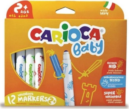 CARIOCA ΜΑΡΚΑΔΟΡΟΙ BABY JUMBO ΣΕΤ 12+2 ΧΡΩΜΑΤΩΝ 42814