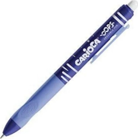 CARIOCA ΣΤΥΛΟ ΜΕ ΓΟΜΑ ΜΠΛΕ 0.7 ERASABLE OOPS 31037/02