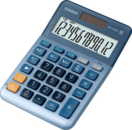 CASIO ΑΡΙΘ/ΝΗ 12Ψ ΜΠΑΤ./ΗΛ. ΑΠΟΦΟΡ. 14.9x10.1cm MS-120EM