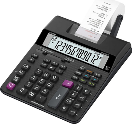 CASIO ΑΡΙΘ/ΝΗ ΧΑΡΤΟΤ. 12Ψ ΜΠΑΤ./ΡΕΥ. ΑΠΟΦΟΡ. 2ΓΡΑΜ./sec 25.90x19.5cm HR-200RCE