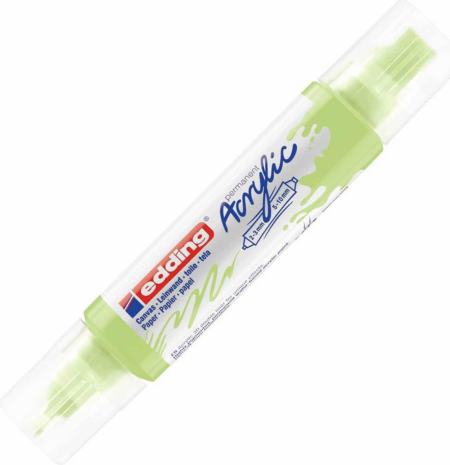 EDDING ΑΚΡΥΛΙΚΟΣ ΜΑΡΚΑΔΟΡΟΣ ΔΙΠΛΟΣ  2-3/5-10mm PASTEL GREEN 01.5400/917