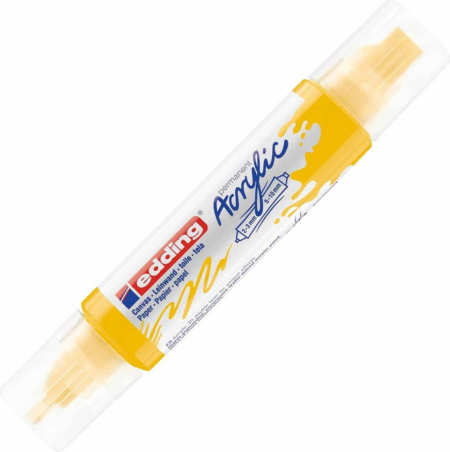EDDING ΑΚΡΥΛΙΚΟΣ ΜΑΡΚΑΔΟΡΟΣ ΔΙΠΛΟΣ  2-3/5-10mm TRAFFIC YELLOW 01.5400/905