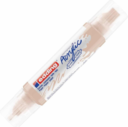 EDDING ΑΚΡΥΛΙΚΟΣ ΜΑΡΚΑΔΟΡΟΣ ΔΙΠΛΟΣ  2-3/5-10mm WARM BEIGE 01.5400/255