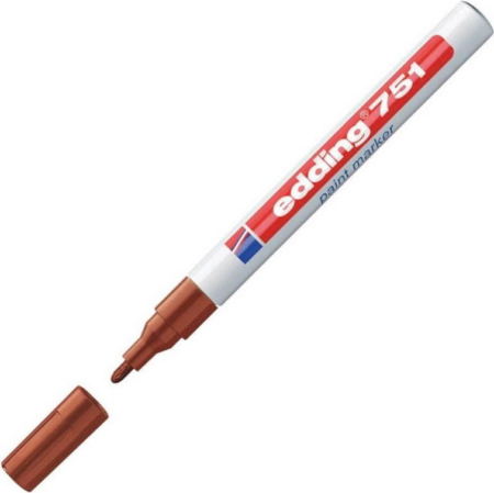 EDDING PAINT MARKER 751 ΜΑΡΚΑΔΟΡΟΣ ΑΝΕΞΙΤΗΛΟΣ ΚΑΦΕ