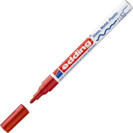 EDDING PAINT MARKER 751 ΜΑΡΚΑΔΟΡΟΣ ΑΝΕΞΙΤΗΛΟΣ ΚΟΚΚΙΝΟ