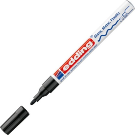 EDDING PAINT MARKER 751 ΜΑΡΚΑΔΟΡΟΣ ΑΝΕΞΙΤΗΛΟΣ ΜΑΥΡΟ 01.751/1