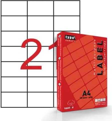 ΕΤΙΚΕΤΕΣ ΕΚΤΥΠΩΤΗ 70Χ42,30 Α4 TL2111