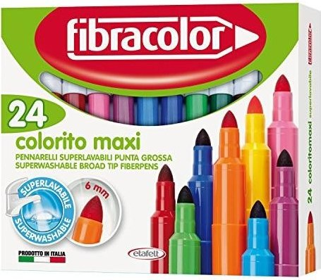 FIBRACOLOR  ΜΑΡΚΑΔΟΡΟΙ ΧΟΝΤΡΟΙ COLORMAXI 24 ΧΡΩΜΑΤΩΝ 10640SW024SC