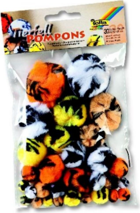 FOLIA ΠΟΜ ΠΟΜ ANIMAL ΣΕΤ 30 ΤΕΜΑΧΙΩΝ