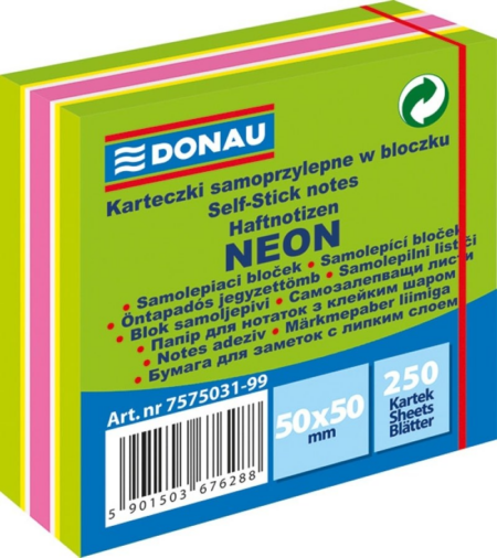 ΚΥΒΟΣ DONAU NOTE ΕΤΙΚΕΤΕΣ NEON 50Χ50 250Φ ΠΡΑΣΙΝΟ ΠΟΛΩΝΙΑ