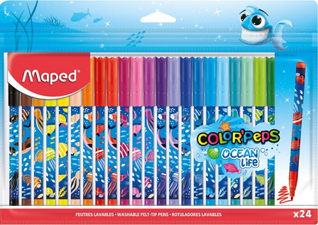 MAPED 24 ΜΑΡΚΑΔΟΡΟΙ COLOR'PEPS OCEAN ΣΕ ΔΙΑΦΑΝΗ ΘΗΚΗ 845703