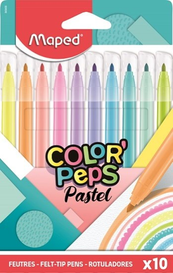MAPED ΜΑΡΚΑΔΟΡΟΙ COLOR' PEPS ΠΑΣΤΕΛ 10τεμ. 845469