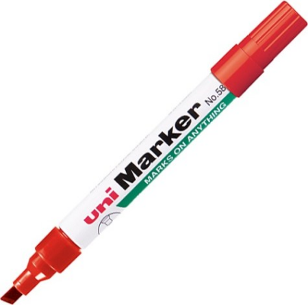 ΜΑΡΚΑΔΟΡΟΣ ΑΝΕΞΙΤΗΛΟΣ UNI MARKER 580 B ΚΟΚΚΙΝΟ