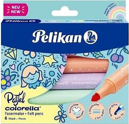 PELIKAN 6 ΜΑΡΚΑΔΟΡΟΙ ΧΟΝΤΡΟΙ COLORELLA STAR 411 PASTELL 818063