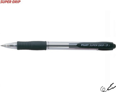 PILOT ΣΤΥΛΟ SUPER GRIP FINE 0.7 ΜΑΥΡΟ