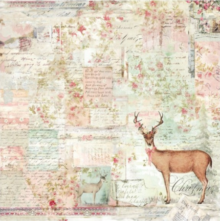 ΡΙΖΟΧΑΡΤΟ DECOUPAGE 50X50 Sweet Christmas Moose  DFT328