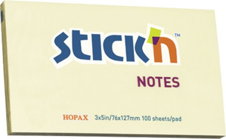 STICKN ΧΑΡΤΙΑ ΣΗΜ.ΑΥΤΟΚ.127x76χιλ. 100Φ. ΚΙΤΡ.