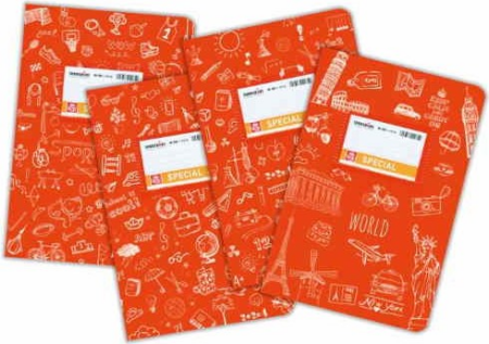 ΤΕΤΡΑΔΙΟ SPECIAL DOODLES ΡΙΓΕ 17Χ25 50Φ ΠΟΡΤΟΚΑΛΙ 4305