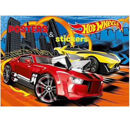 ΒΙΒΛΙΟ ΖΩΓΡΑΦΙΚΗΣ ΜΕ ΑΥΤΟΚΟΛΛΗΤΑ ΜΕΓΑΛΟ HOT WHEELS