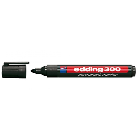 EDDING 300 ΜΑΡΚΑΔΟΡΟΣ ΑΝΕΞΙΤΗΛΟΣ ΣΤΡΟΓ. ΜΥΤΗ ΜΑΥΡΟ 3mm 01.300/1