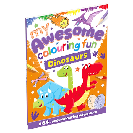 ΒΙΒΛΙΟ ΖΩΓΡΑΦΙΚΗΣ AWESOME COLOURING FUN DINOSAURS MEG-16