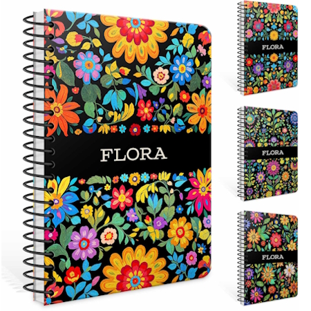 GIPTA ΤΕΤΡΑΔΙΟ ΣΠΙΡΑΛ 17X25 2 ΘΕΜΑΤΩΝ FLORA ΔΙΑΦΟΡΑ ΣΧΕΔΙΑ 3-55-56
