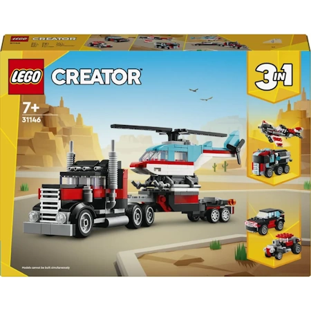 LEGO CREATOR 3IN1 FLATBED WITH HELICOPTER 31146
