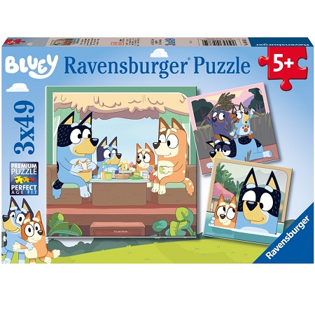 RAVENSBURGER PUZZLE - BLUEY - BLUEY'S ADVENTURES 3X49PCS 05685